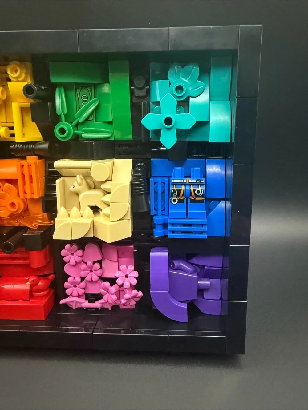 LEGO Rainbow Shadow Box Art